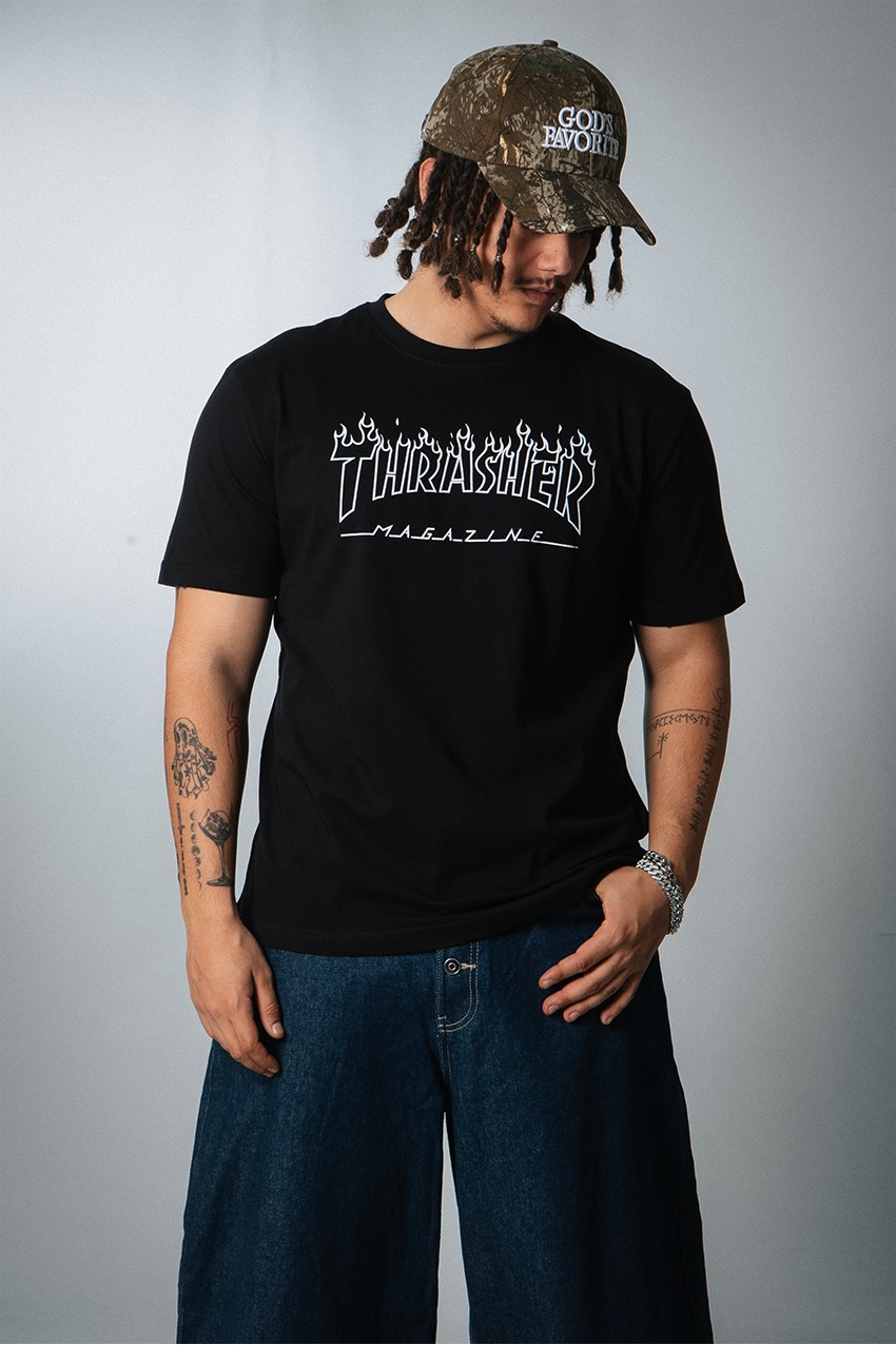 Thrasher Limited Flame Erkek Tişört PG1127SY - Aksesuarix