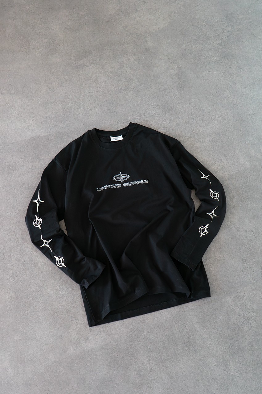 Goth Tribal Supply Future Chrome Uzun Kollu Erkek Tişört